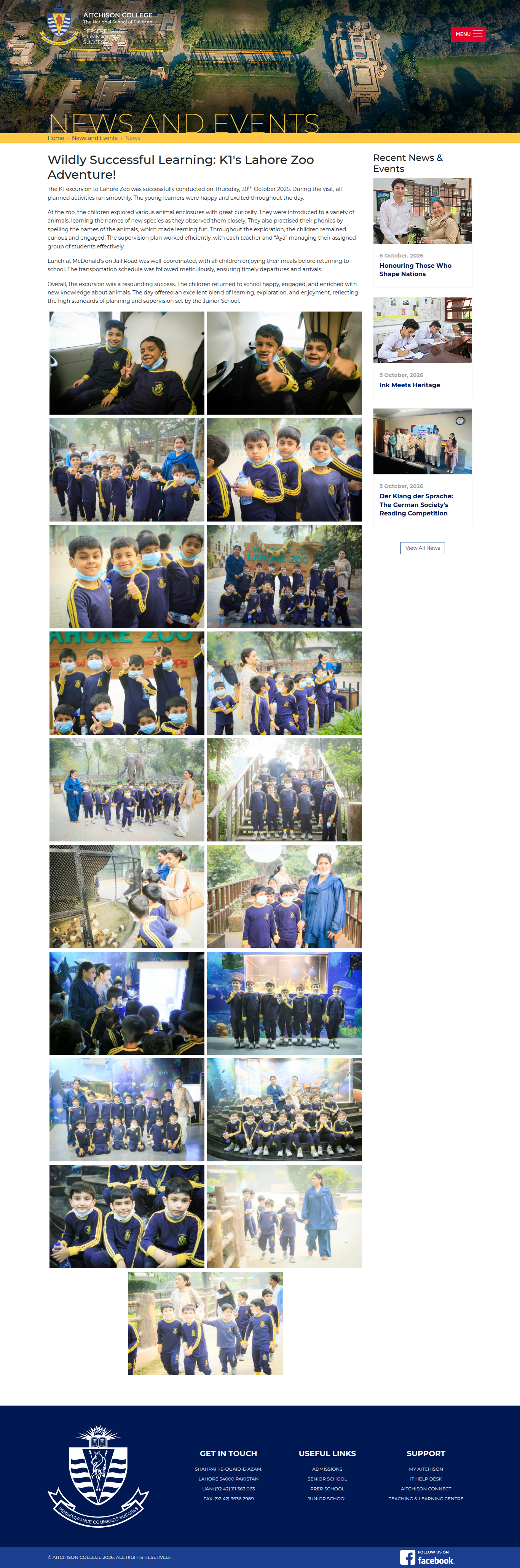 Snapshot of Wildly Successful Learning: K1's Lahore Zoo Adventure!