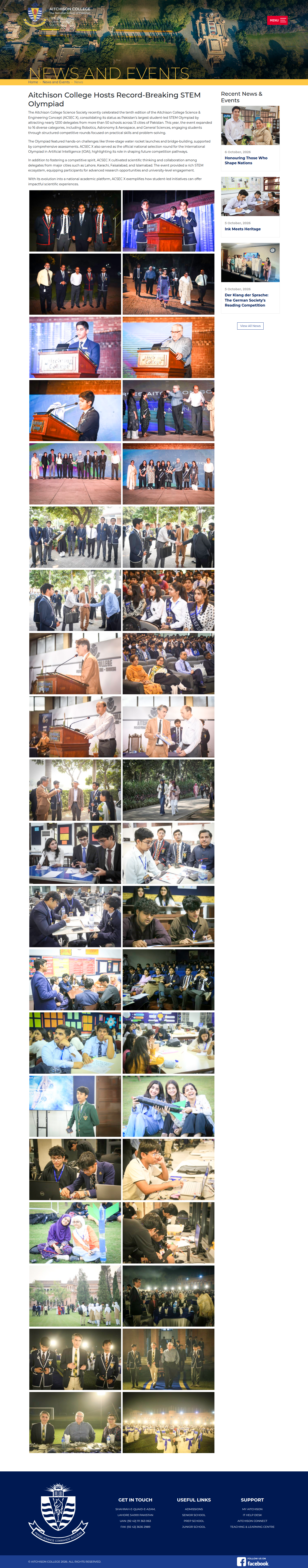Snapshot of Aitchison College Hosts Record-Breaking STEM Olympiad