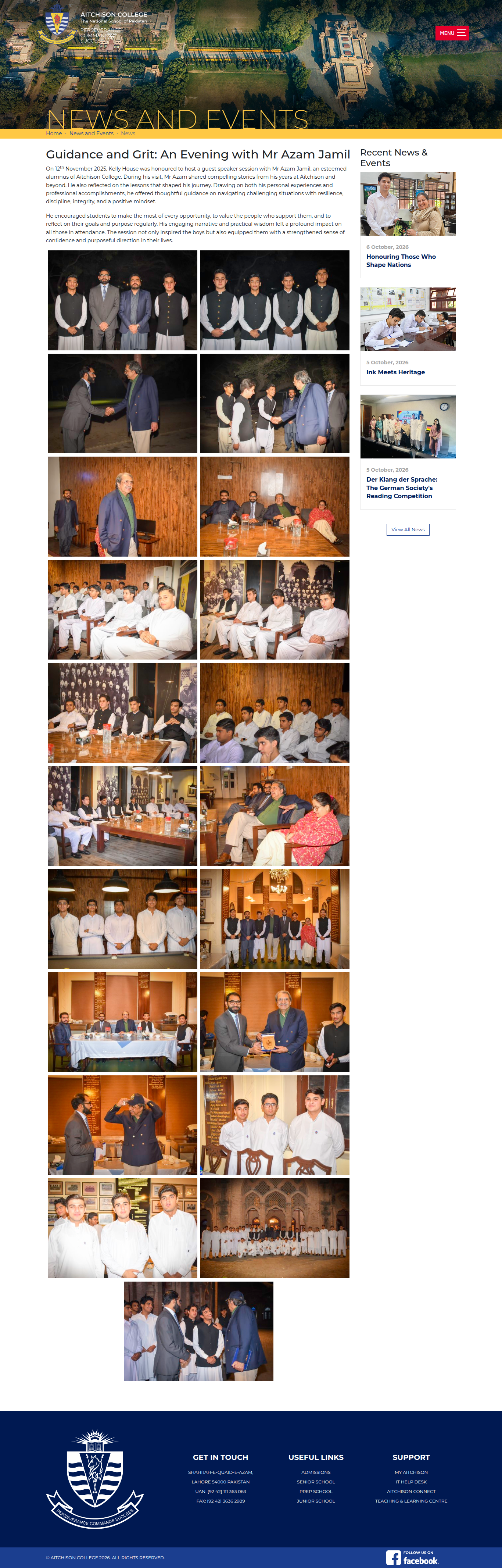 Snapshot of Guidance and Grit: An Evening with Mr Azam Jamil