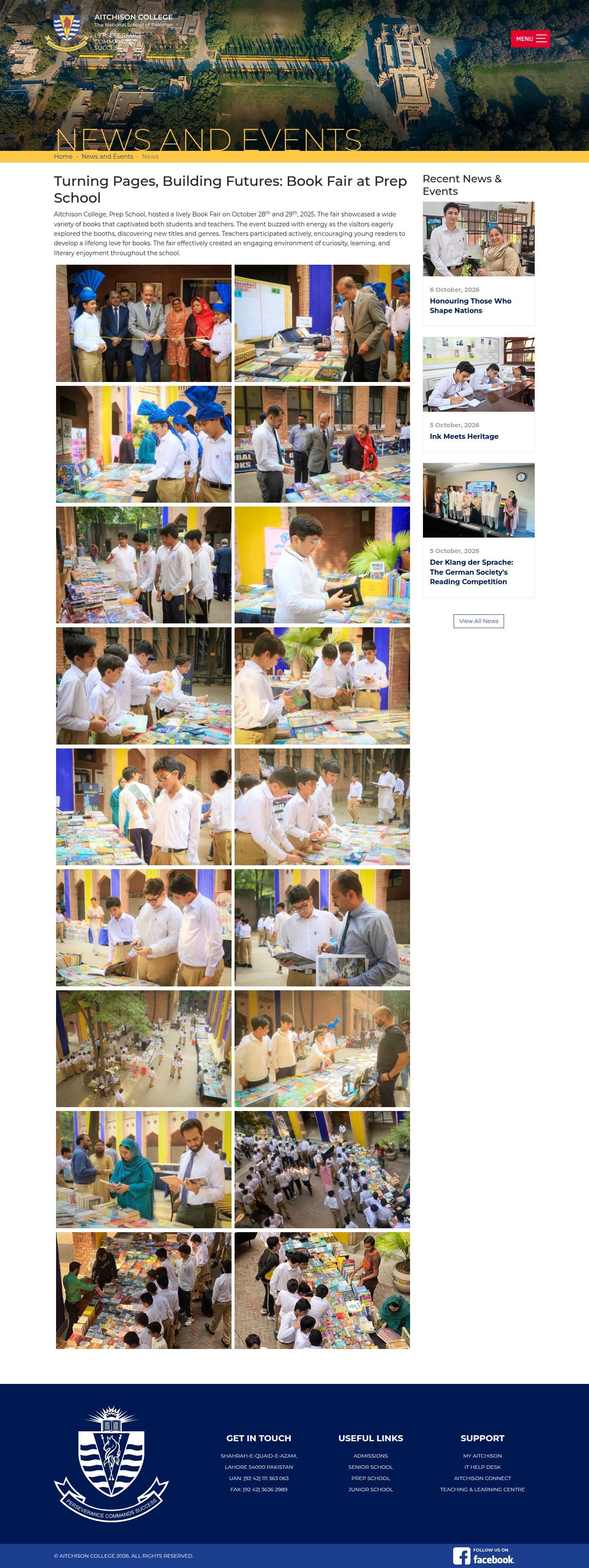 Snapshot of Turning Pages, Building Futures: Book Fair at Prep School