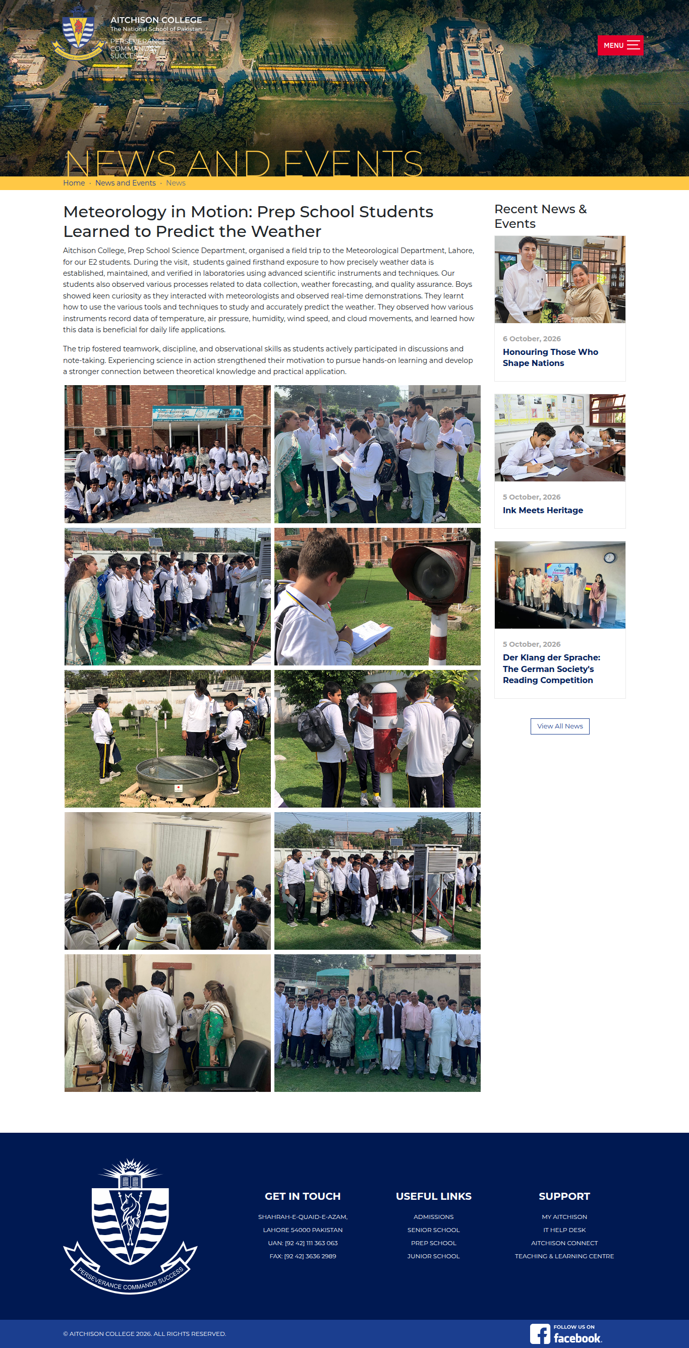 Snapshot of Meteorology in Motion: Prep School Students Learned to Predict the Weather