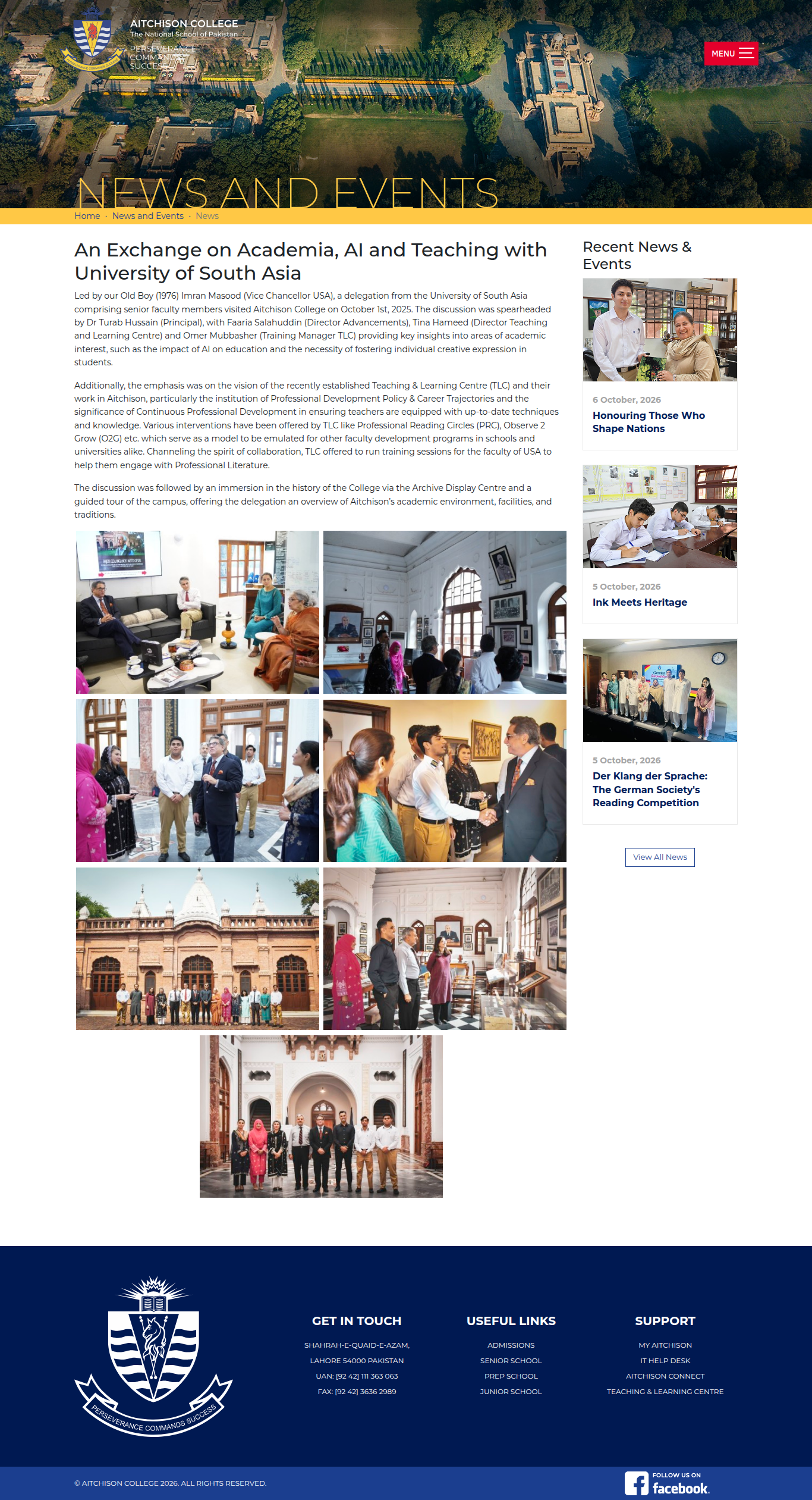 Snapshot of An Exchange on Academia, AI and Teaching with University of South Asia