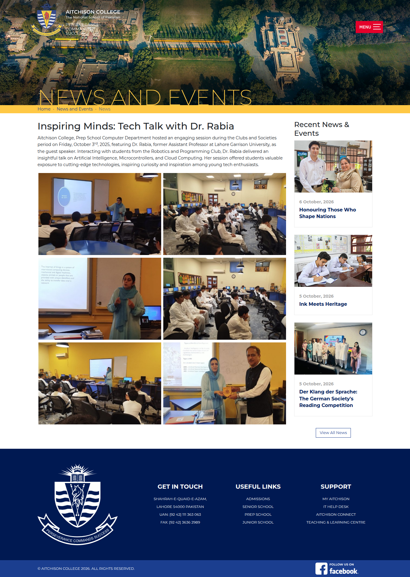 Snapshot of Inspiring Minds: Tech Talk with Dr. Rabia