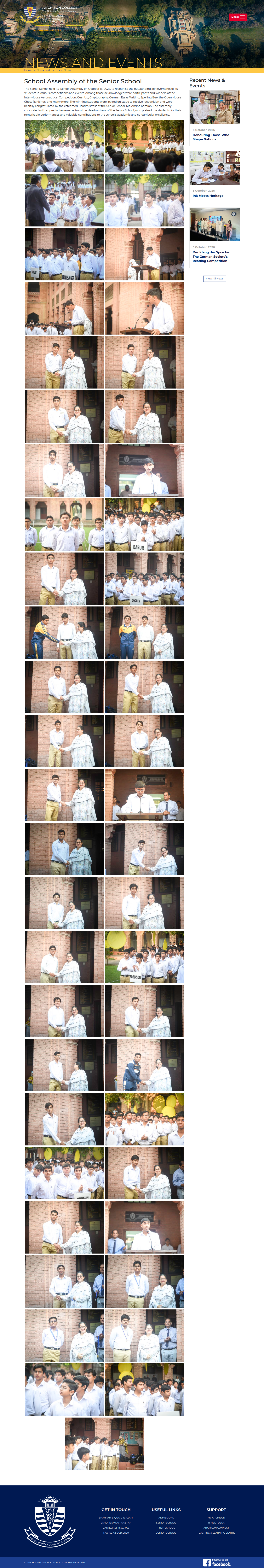 Snapshot of School Assembly of the Senior School