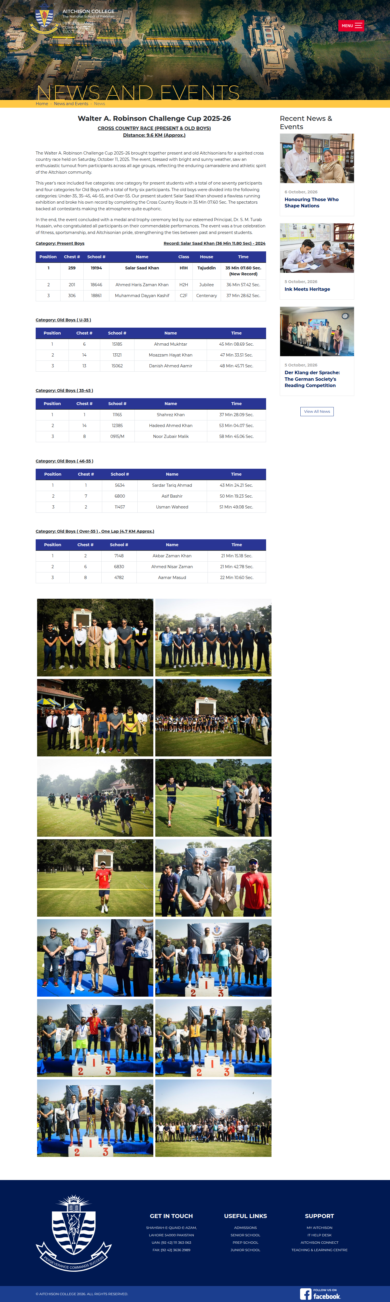 Snapshot of Walter A. Robinson Challenge Cup 2025-26