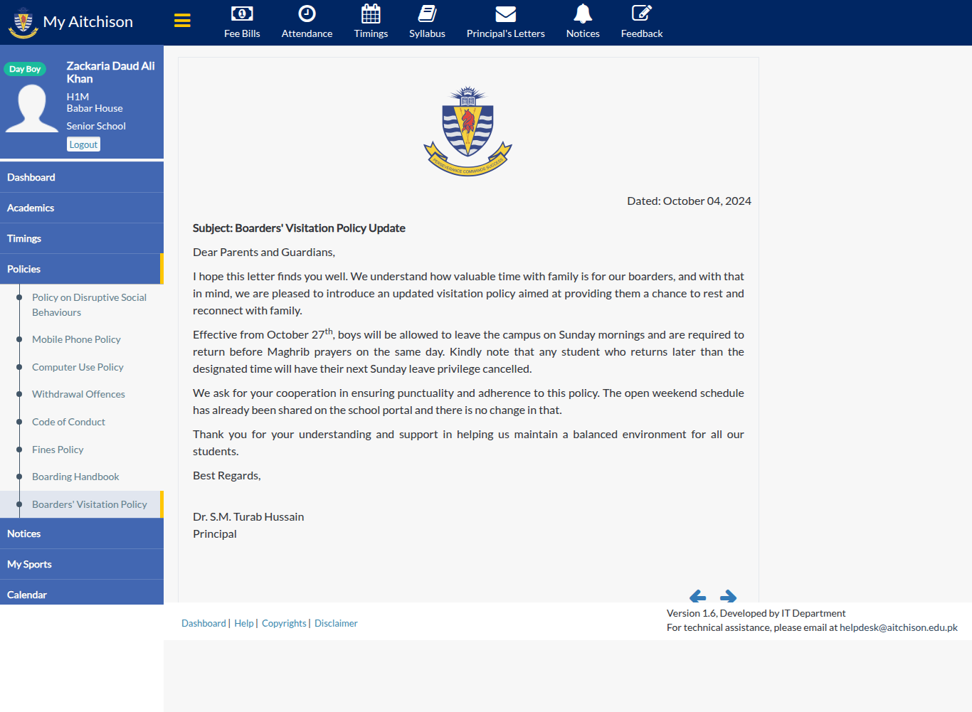 Snapshot of Boarders' Visitation Policy Update