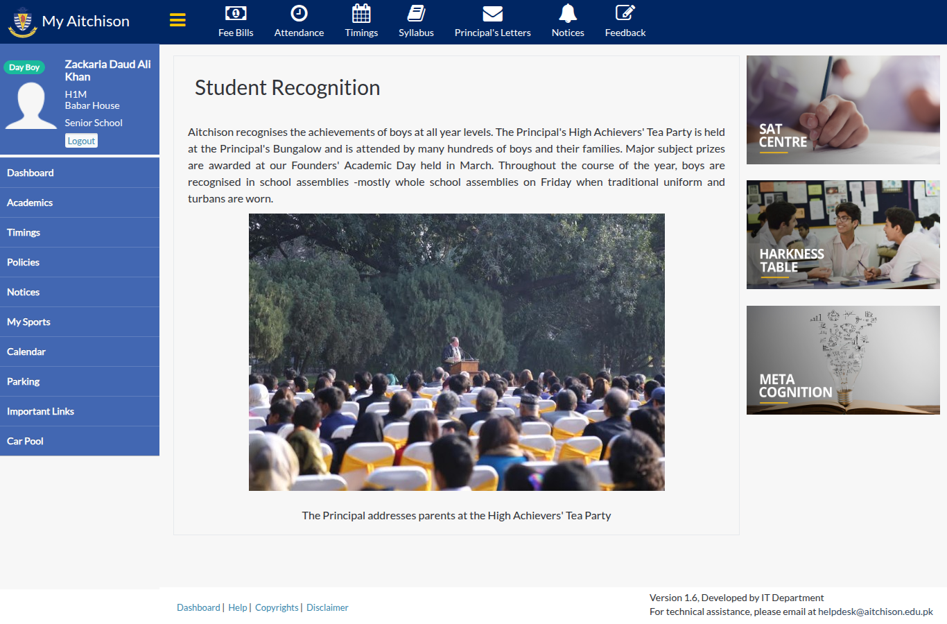 Snapshot of Student Recognition | My Aitchison