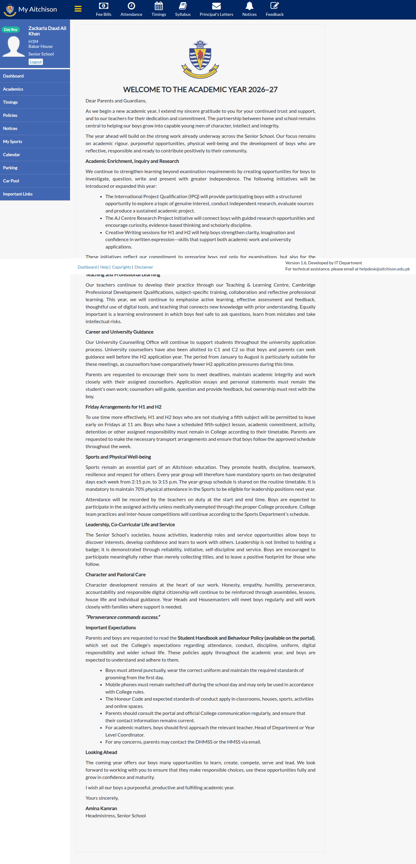 Snapshot of WELCOME TO THE ACADEMIC YEAR 2026–27