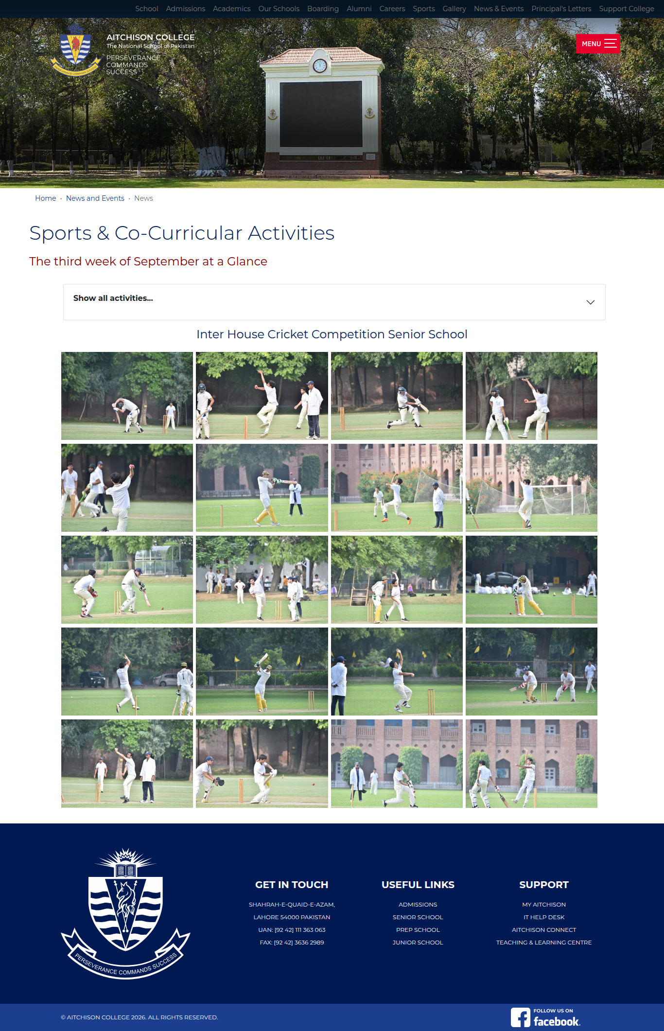 Snapshot of Sports & Co-Curricular Activities