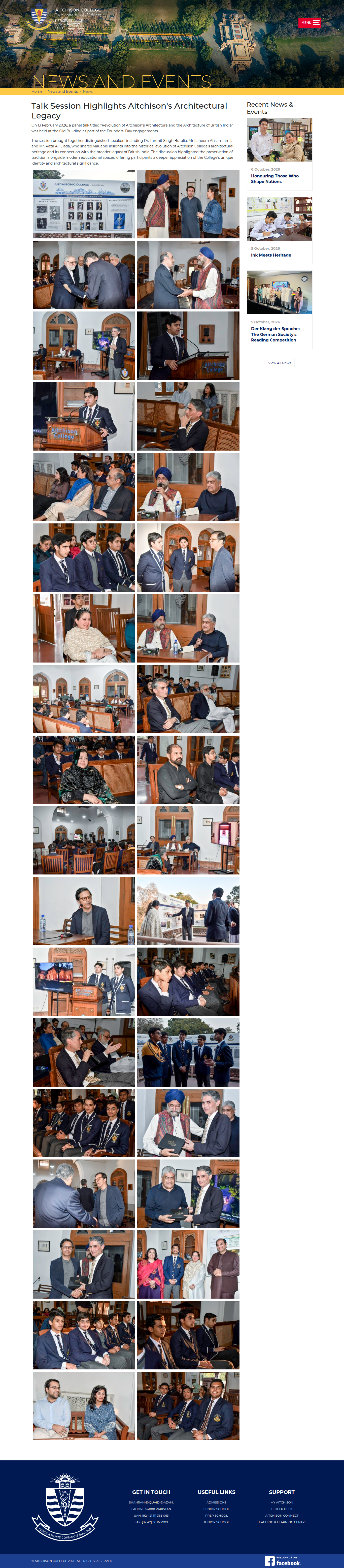 Snapshot of Talk Session Highlights Aitchison's Architectural Legacy