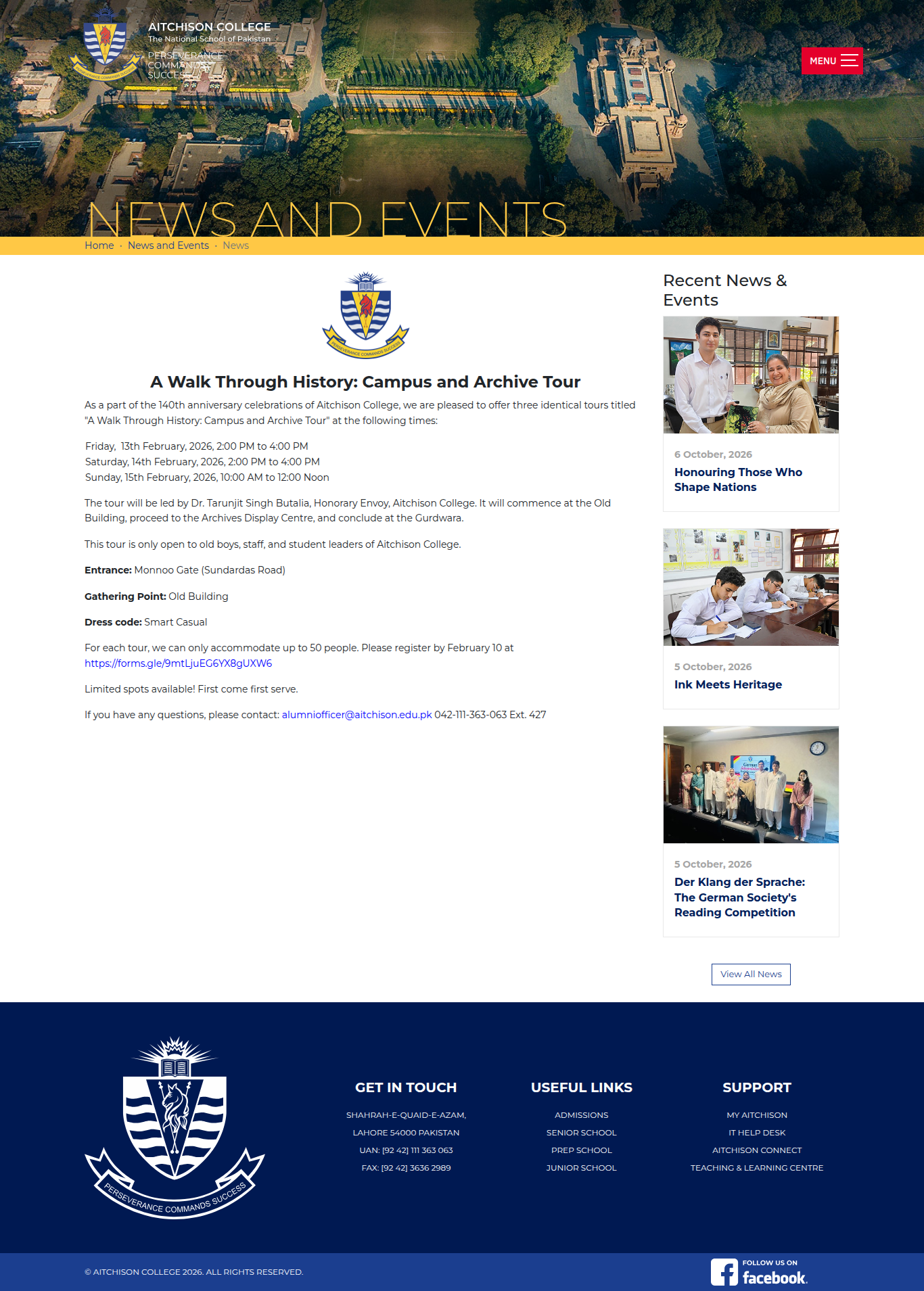Snapshot of A Walk Through History: Campus and Archive Tour