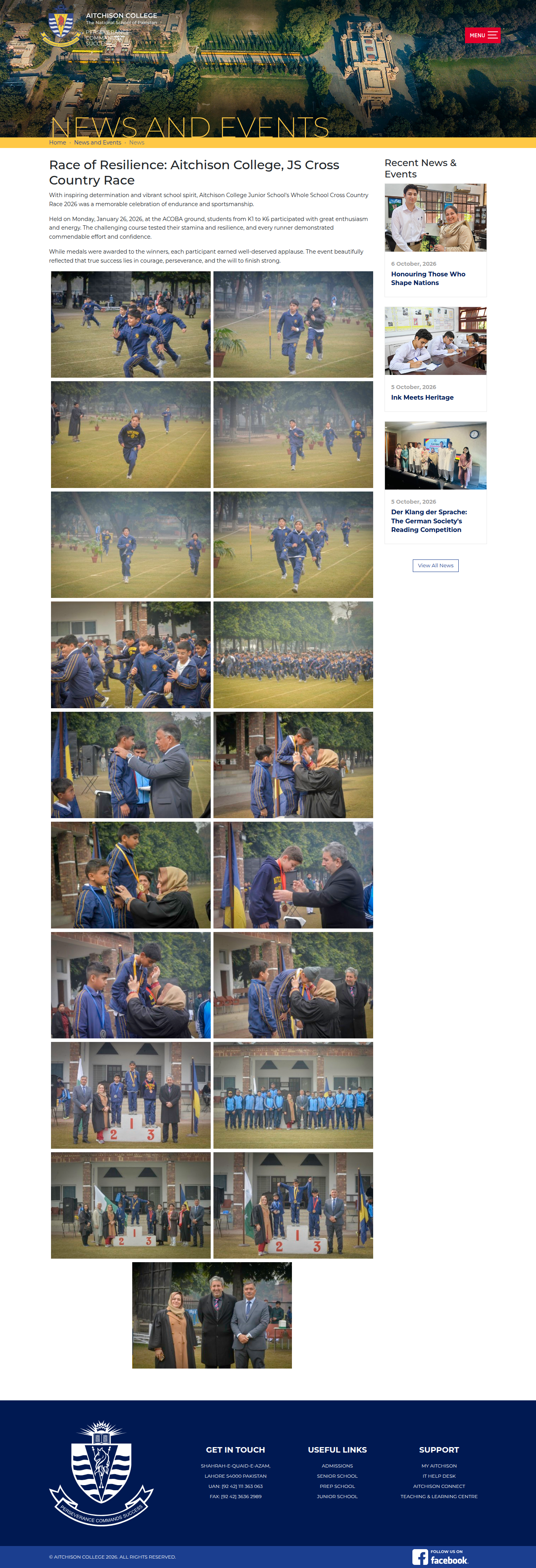 Snapshot of Race of Resilience: Aitchison College, JS Cross Country Race