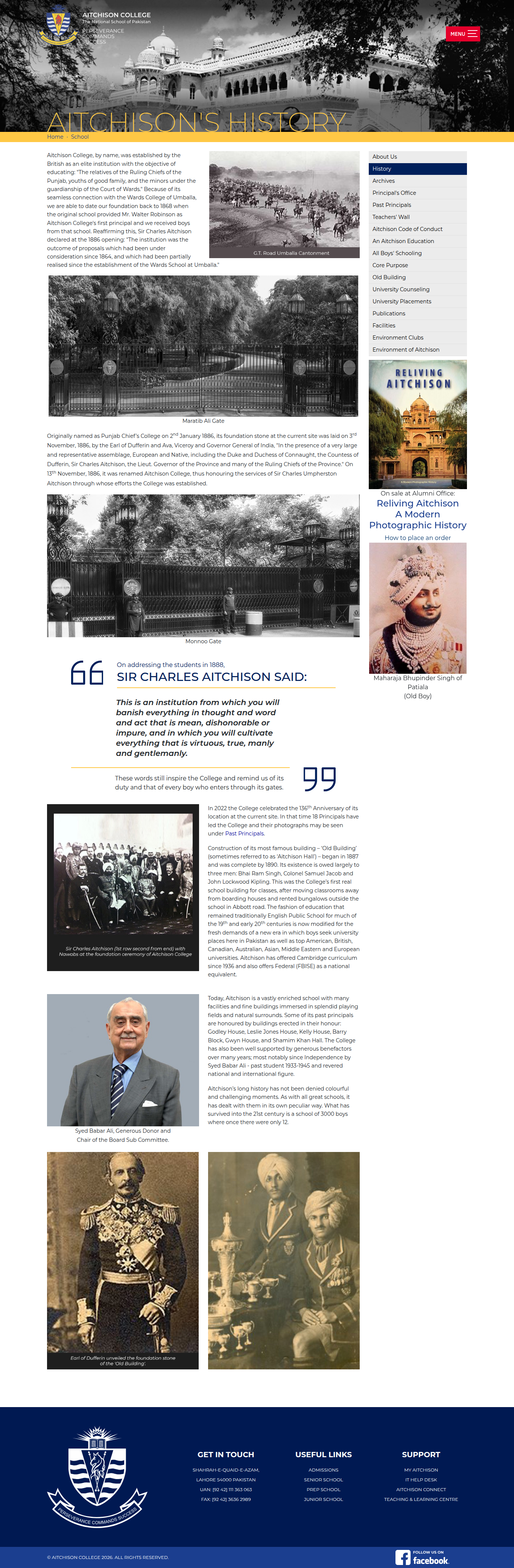 Snapshot of Aitchison's History