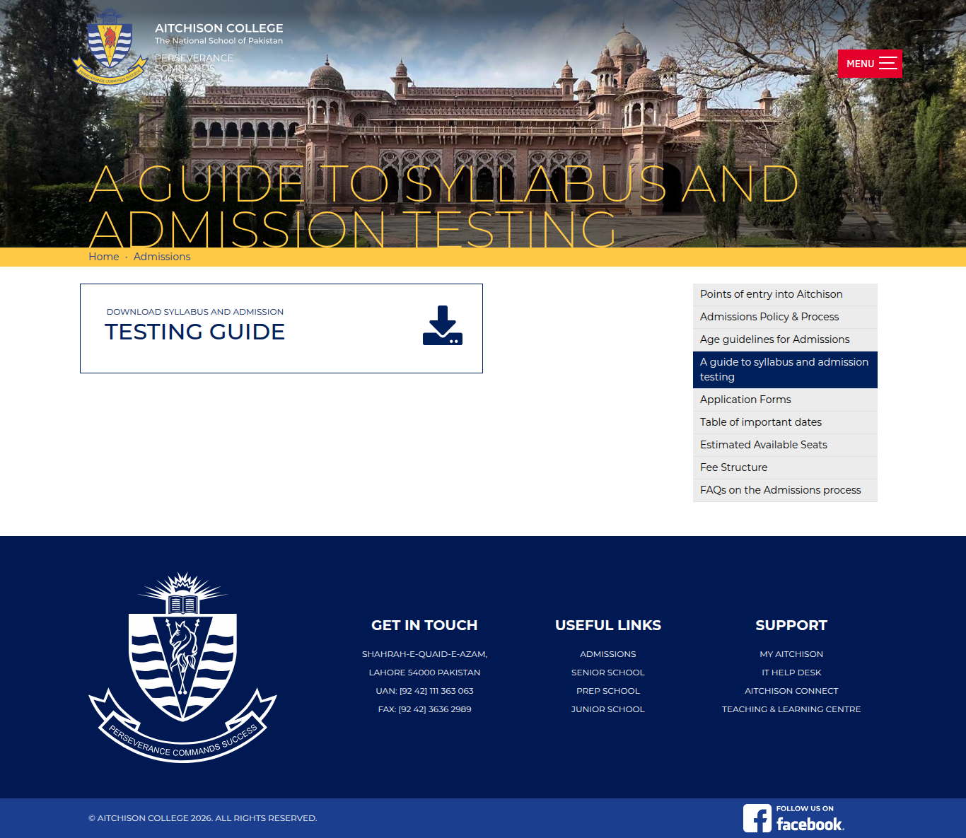 Snapshot of A guide to syllabus and admission testing