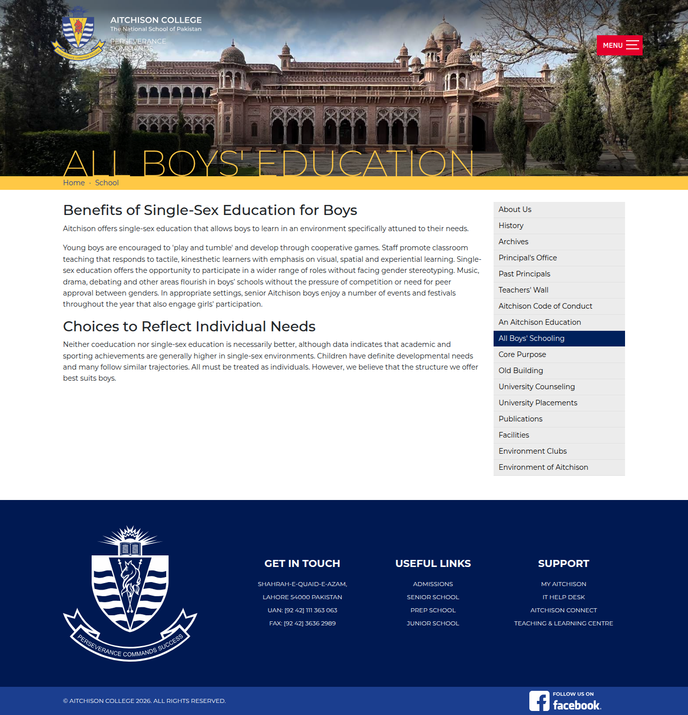 Snapshot of All Boys' Education