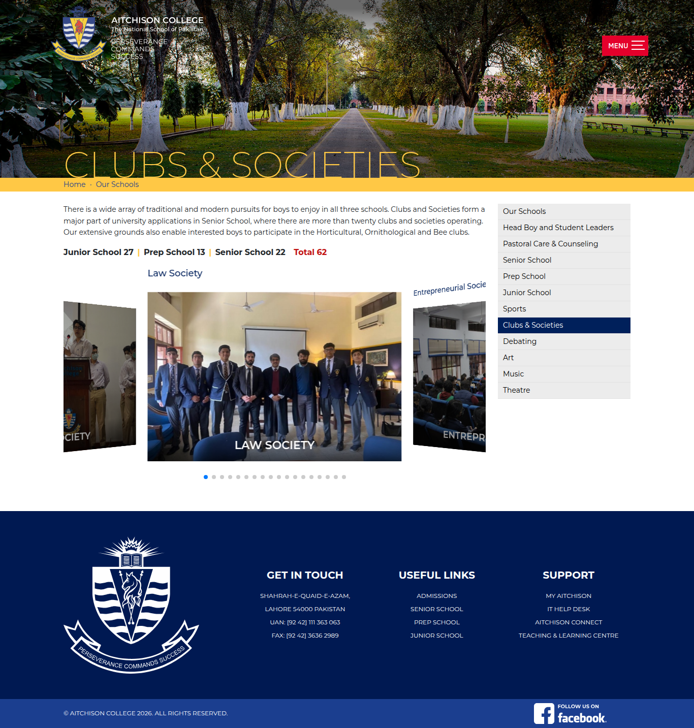 Snapshot of Clubs & Societies