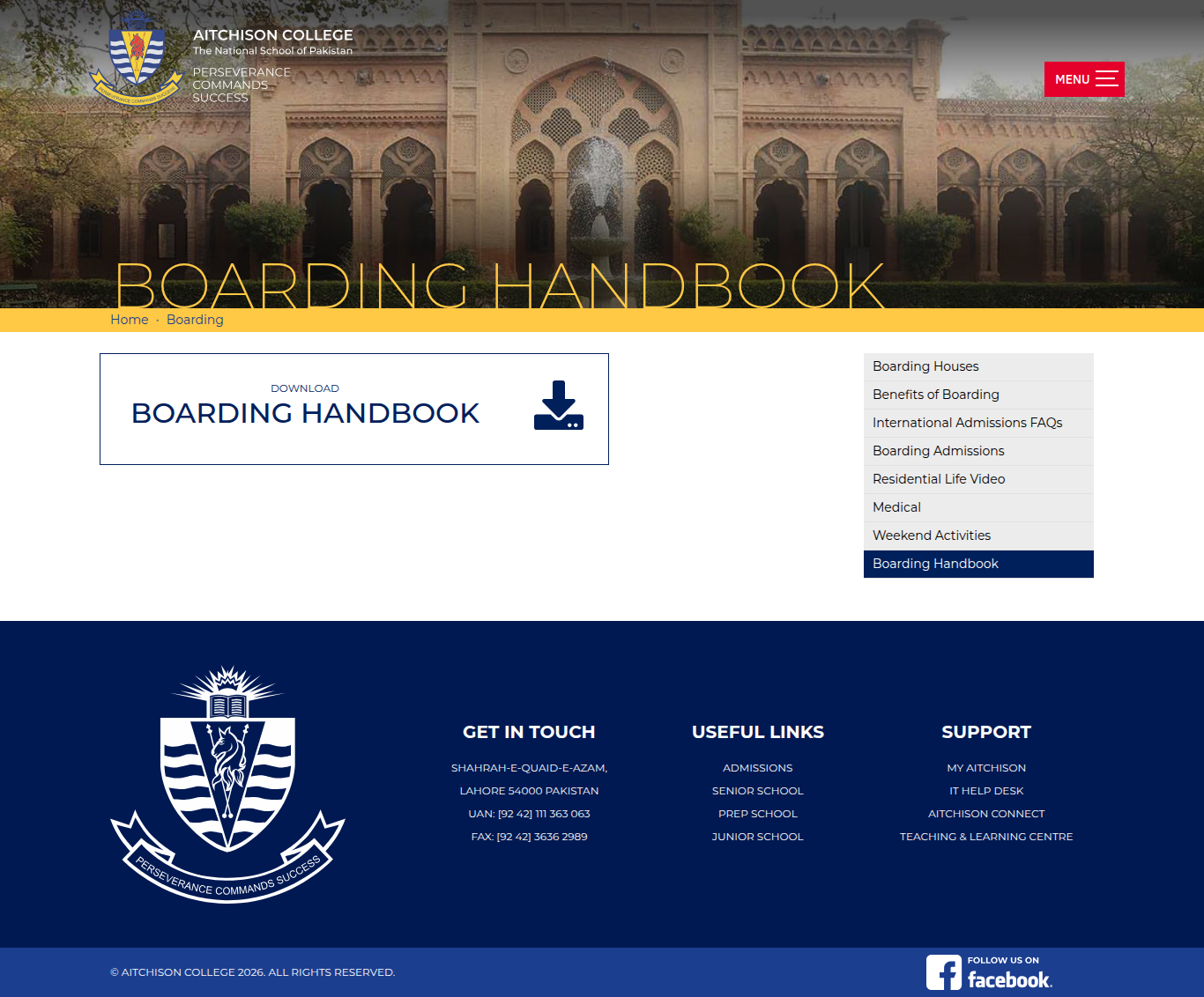 Snapshot of Boarding Handbook