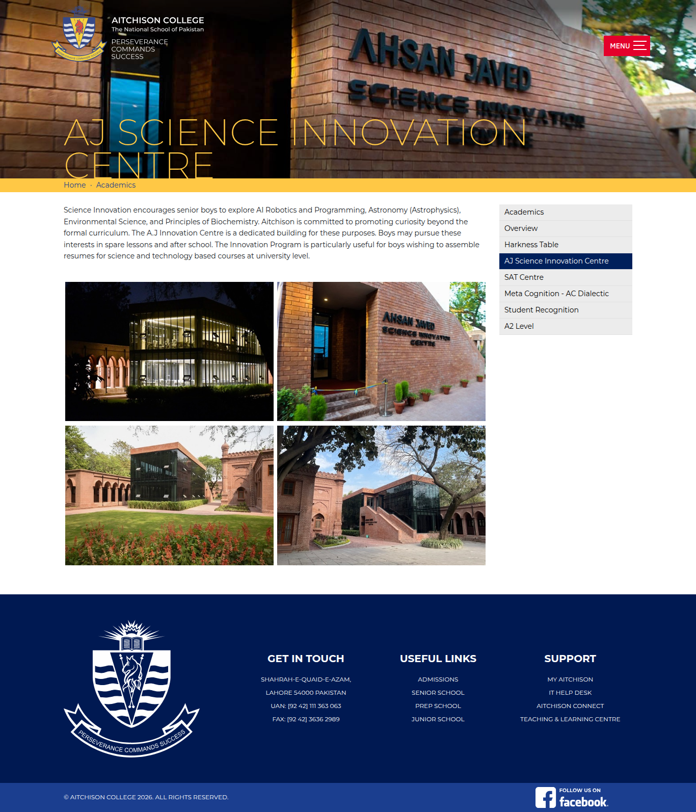 Snapshot of AJ Science Innovation Centre