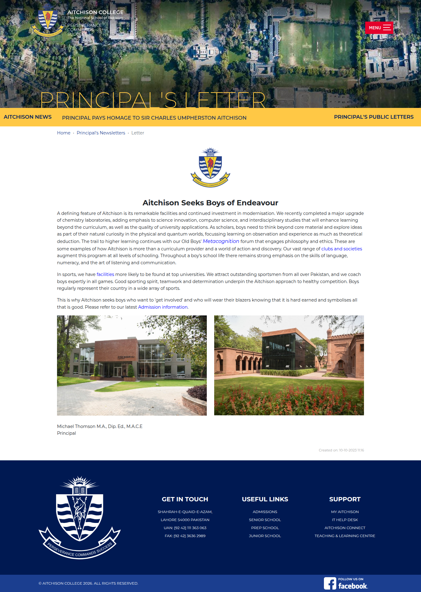 Snapshot of Aitchison Seeks Boys of Endeavour