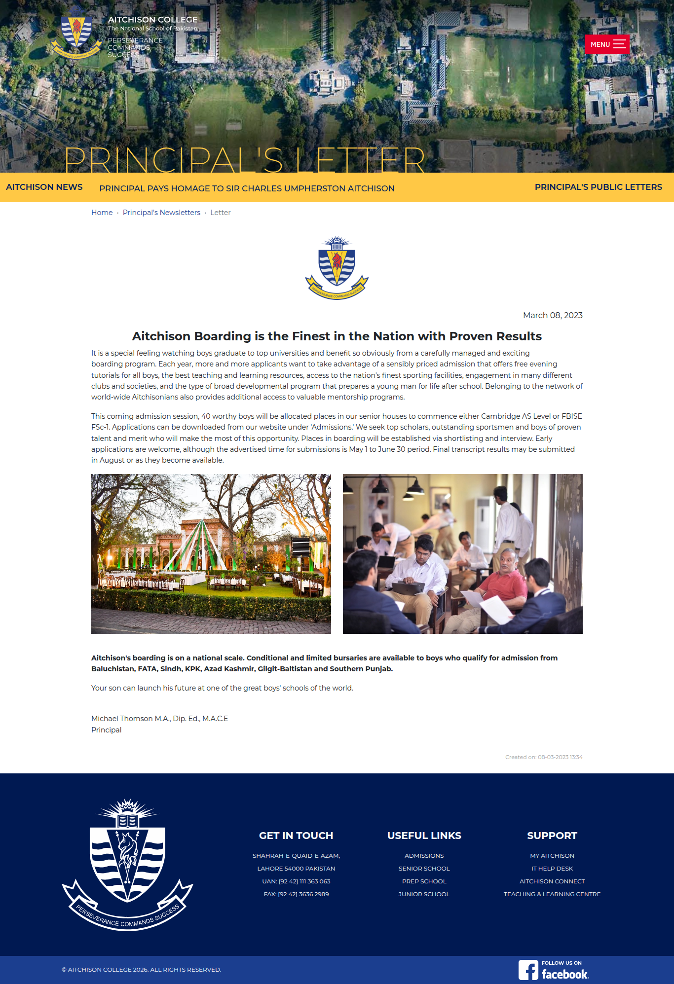 Snapshot of Aitchison Boarding is the Finest in the Nation with Proven Results