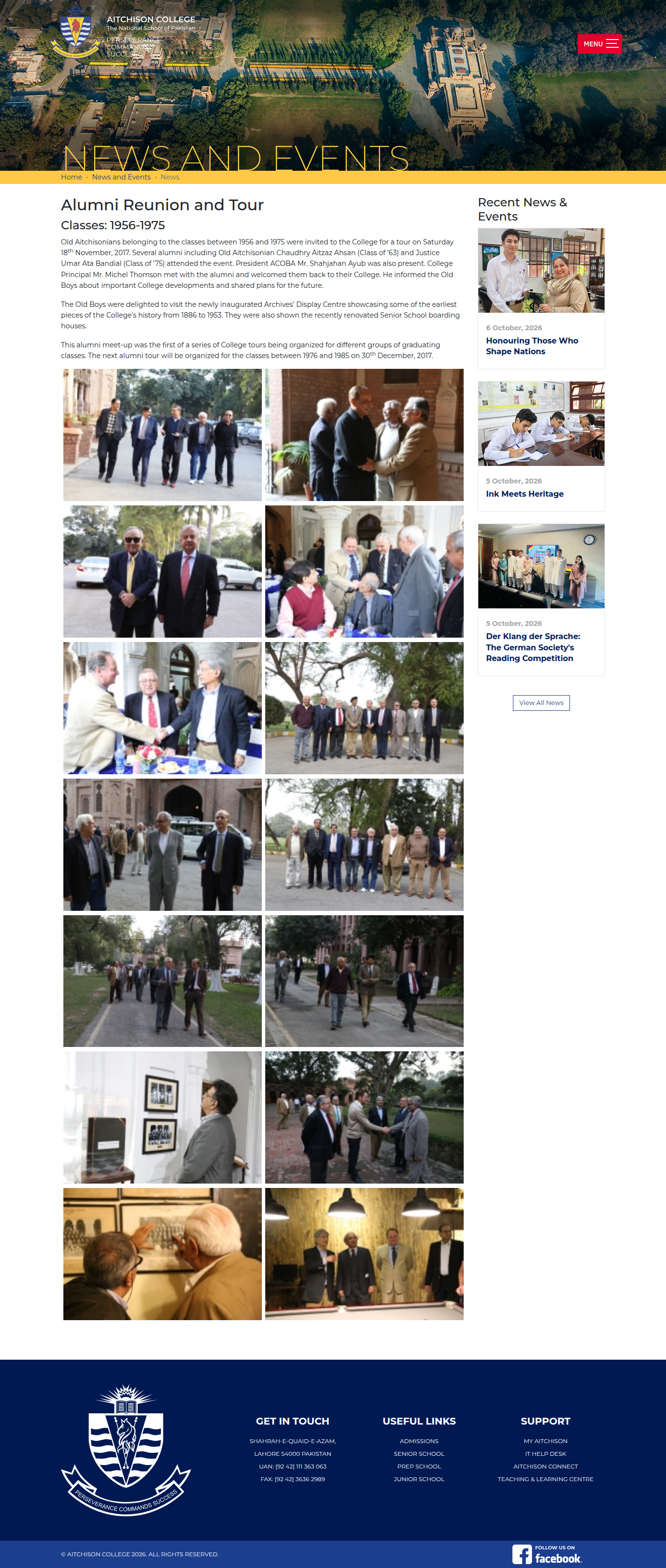Snapshot of Alumni Reunion and Tour