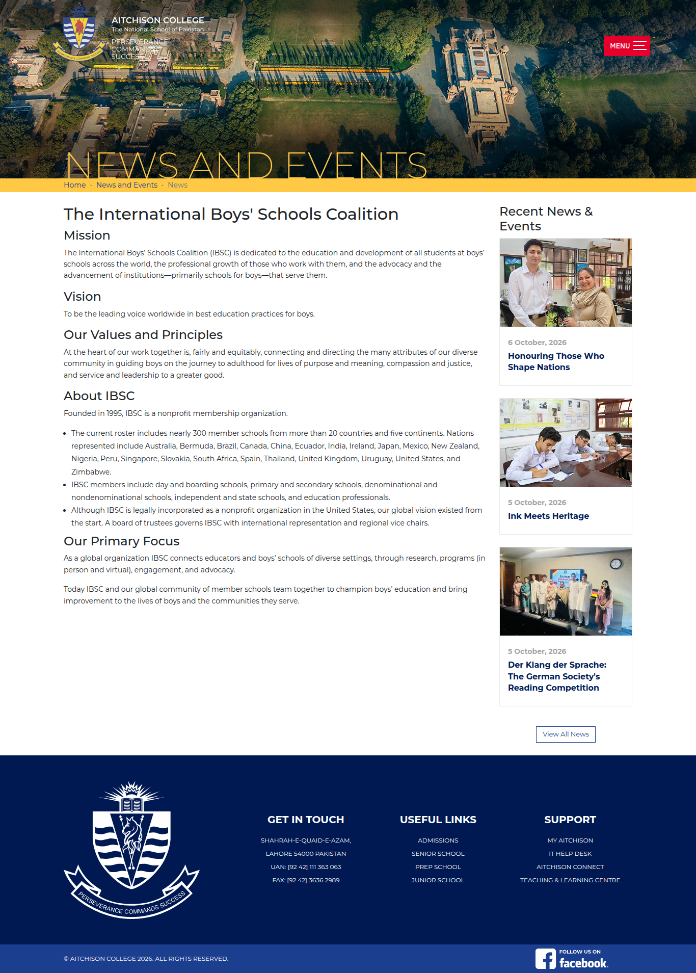 Snapshot of The International Boys' Schools Coalition