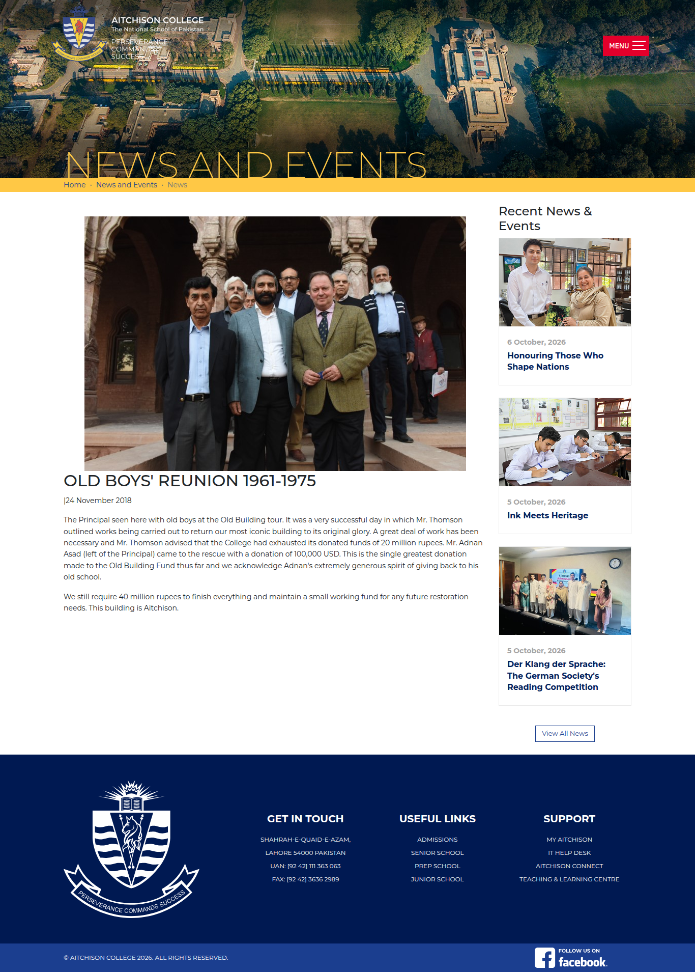 Snapshot of OLD BOYS' REUNION 1961-1975