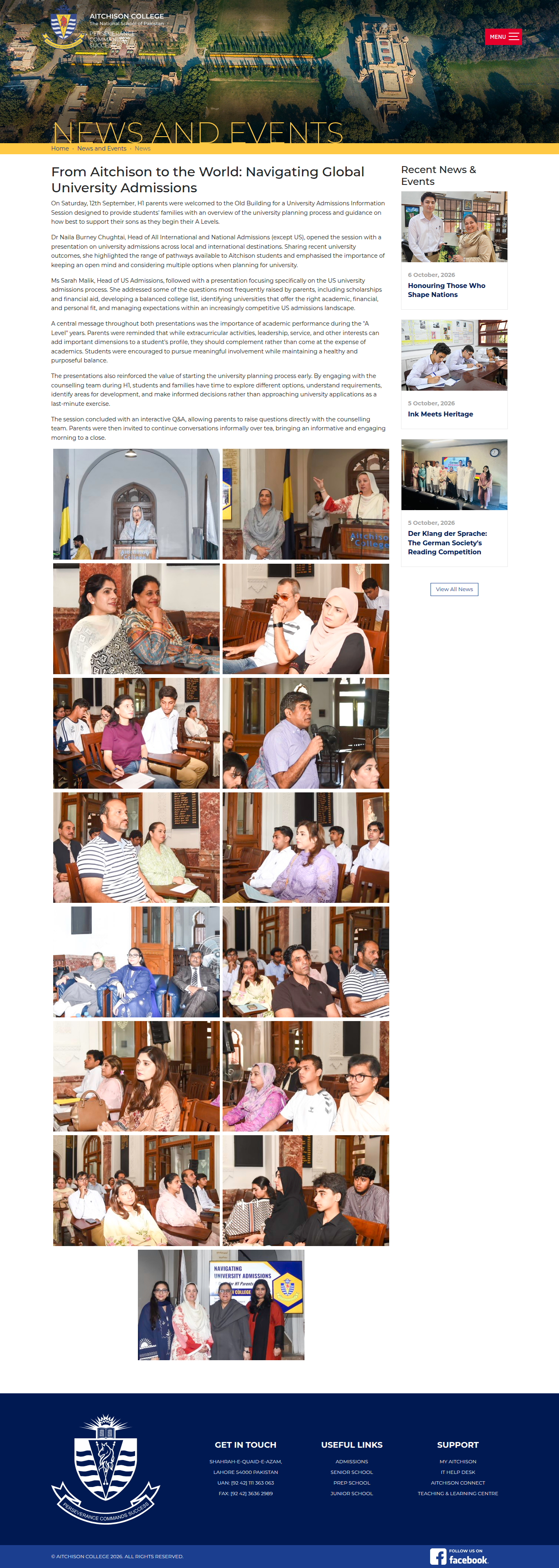 Snapshot of From Aitchison to the World: Navigating Global University Admissions