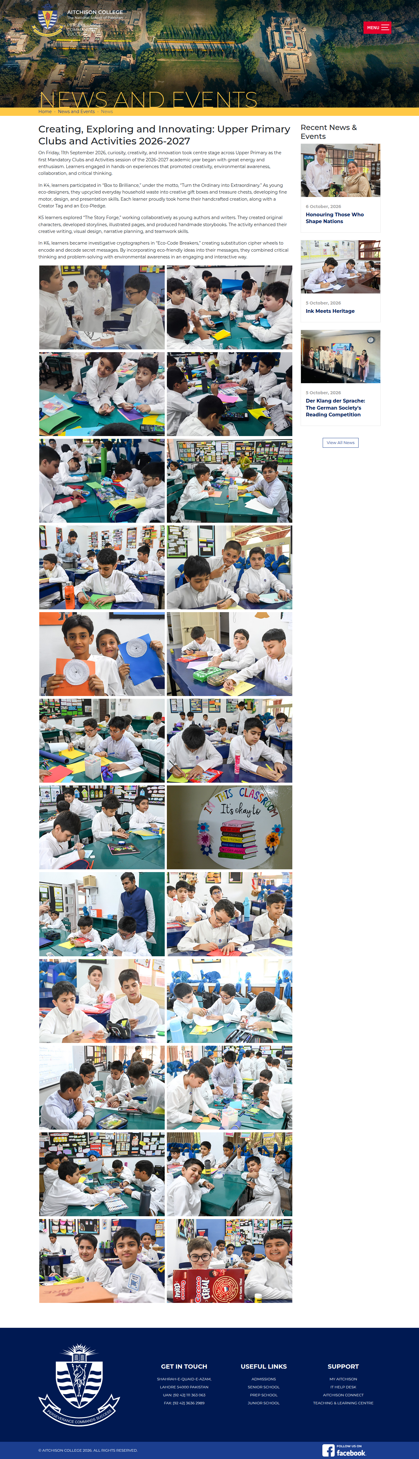 Snapshot of Creating, Exploring and Innovating: Upper Primary Clubs and Activities 2026-2027