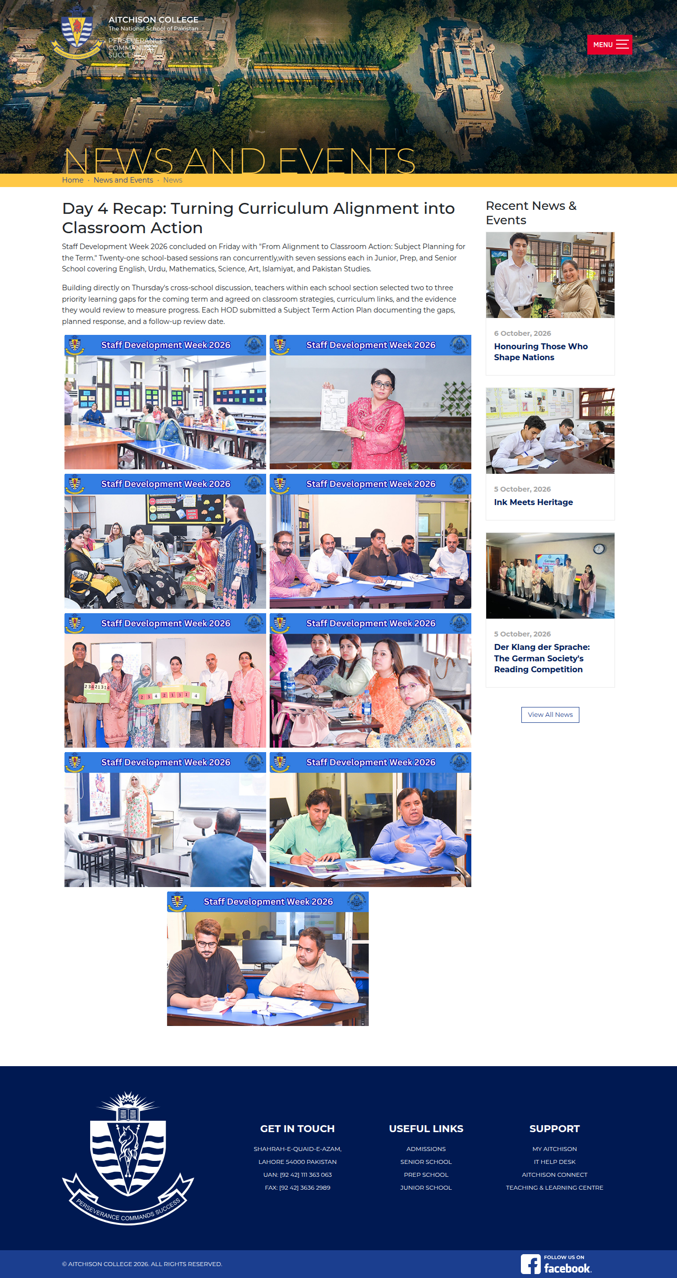 Snapshot of Day 4 Recap: Turning Curriculum Alignment into Classroom Action
