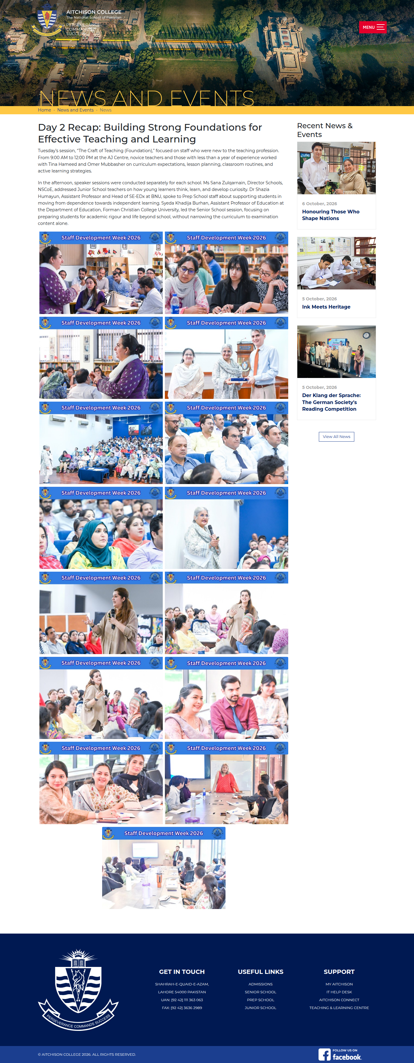 Snapshot of Day 2 Recap: Building Strong Foundations for Effective Teaching and Learning