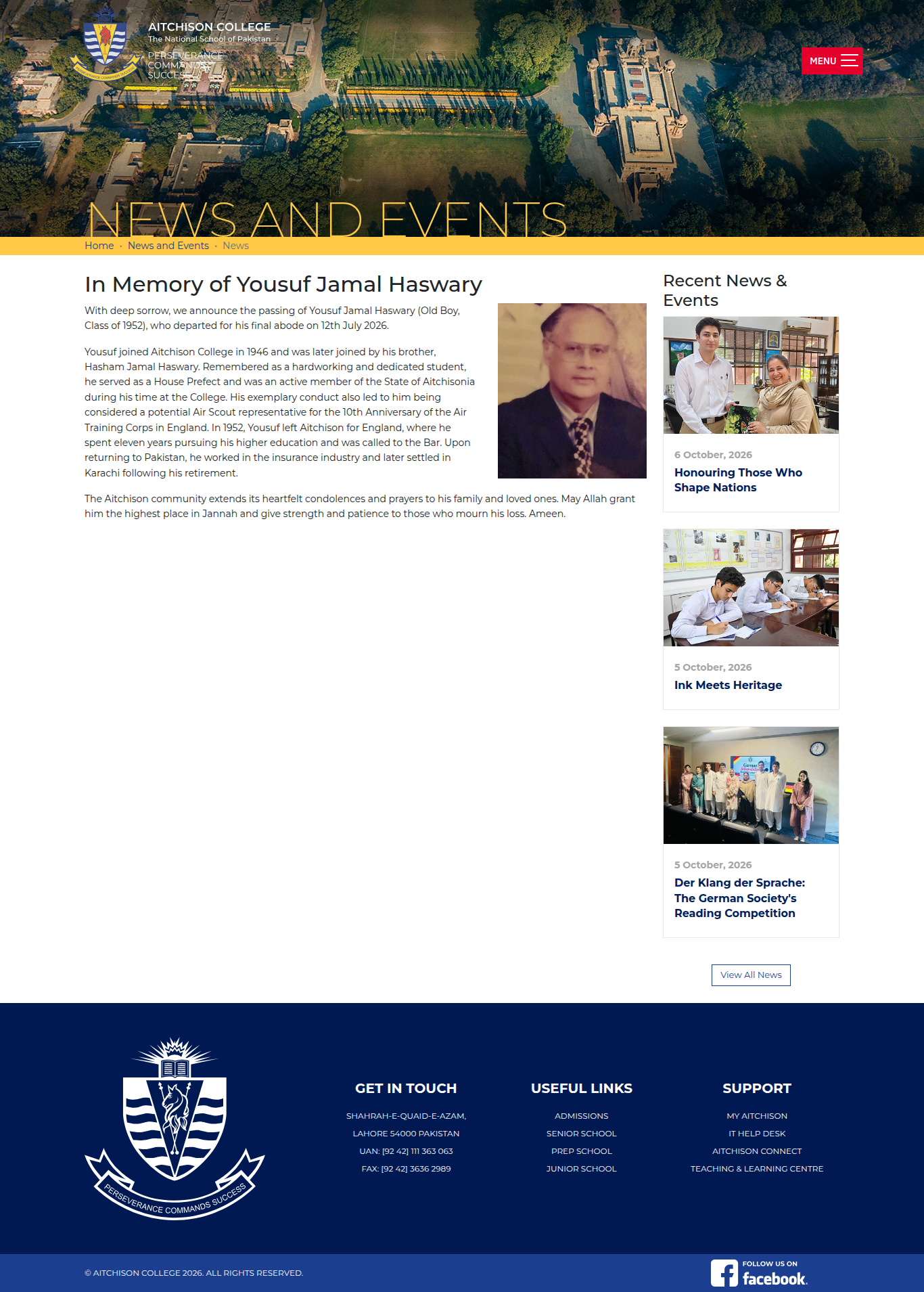 Snapshot of In Memory of Yousuf Jamal Haswary
