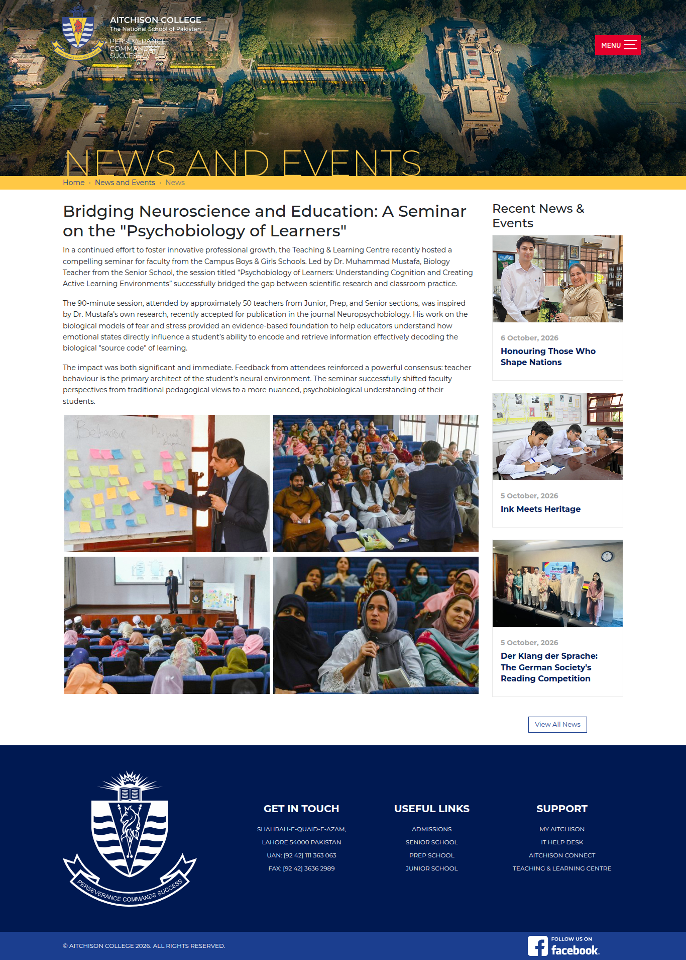 Snapshot of Bridging Neuroscience and Education: A Seminar on the "Psychobiology of Learners"