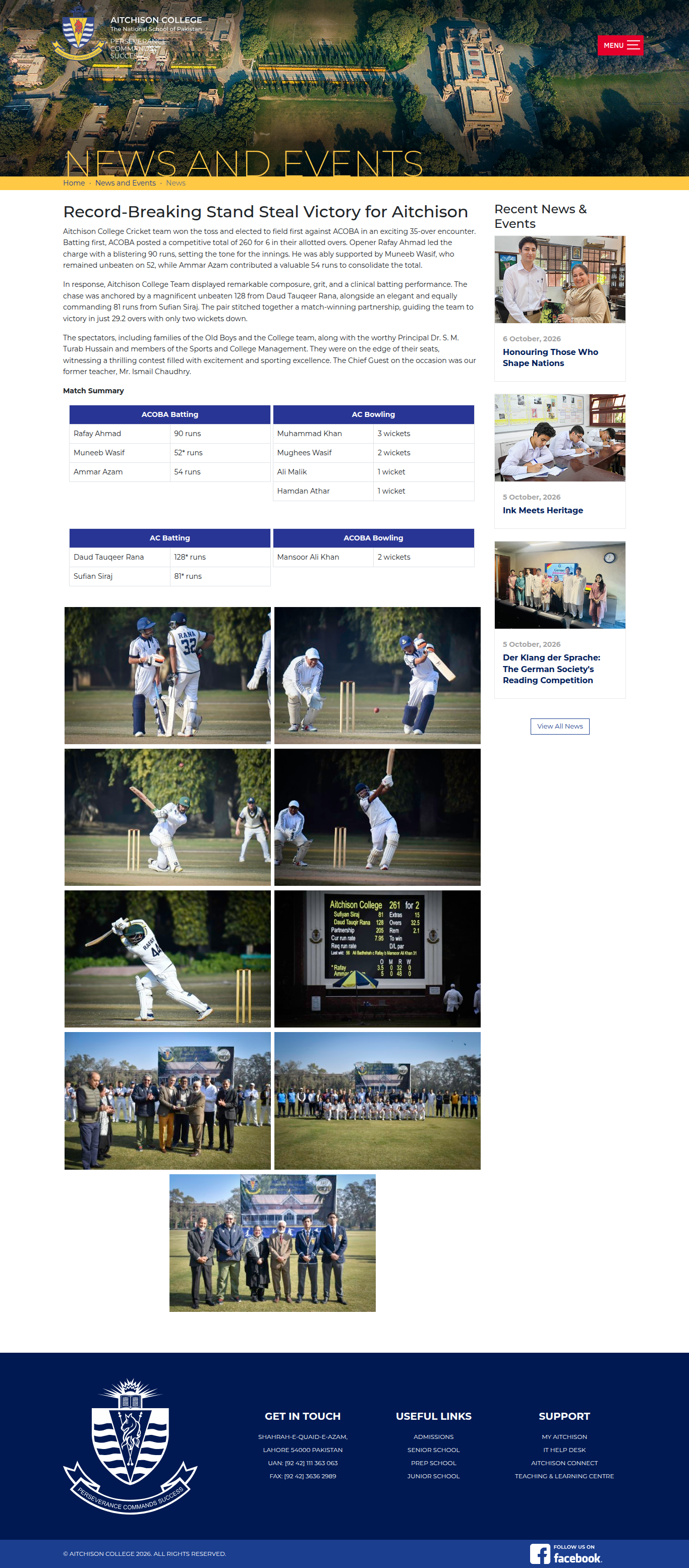 Snapshot of Record-Breaking Stand Steal Victory for Aitchison