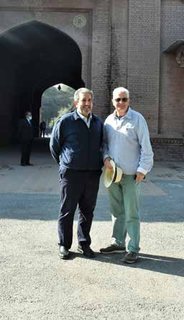 The former England Cricketer Captain David Gower with the Games Master, Mr. Umer Zaman Khan.