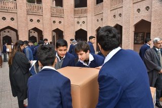PREP BOYS SHOW INITIATIVE IN FLOOD RELIEF