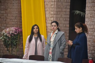Prep School Staff Having Breakfast