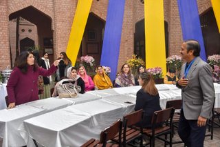 Prep School Staff Having Breakfast