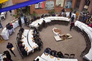 Prep School Staff Having Breakfast