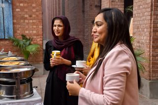 Prep School Staff Having Breakfast