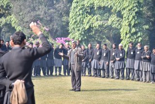 Principal Congratulates the Gardens Staff for 1st Placings in the Flower Show