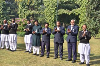 Principal Congratulates the Gardens Staff for 1st Placings in the Flower Show