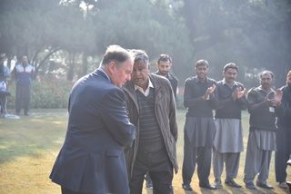 Principal Congratulates the Gardens Staff for 1st Placings in the Flower Show