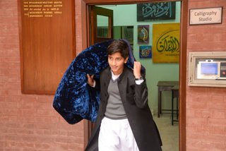 Prep School Boys collecting things for flood refugees