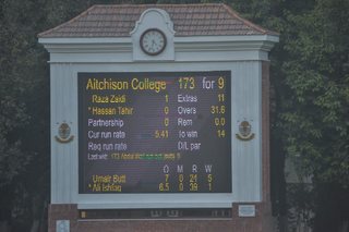 Punjab College narrow victory over Ist XI. 186 for 5 defeated 9 for 173. 30 Over Match played on MCG.