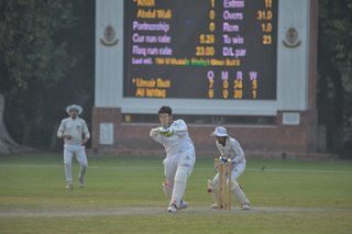 Punjab College narrow victory over Ist XI. 186 for 5 defeated 9 for 173. 30 Over Match played on MCG.