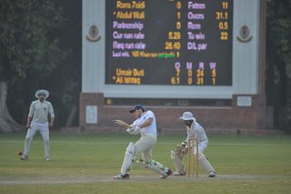 Punjab College narrow victory over Ist XI. 186 for 5 defeated 9 for 173. 30 Over Match played on MCG.