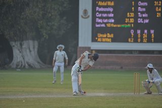 Punjab College narrow victory over Ist XI. 186 for 5 defeated 9 for 173. 30 Over Match played on MCG.