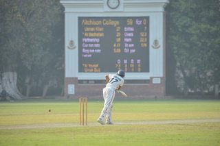 Punjab College narrow victory over Ist XI. 186 for 5 defeated 9 for 173. 30 Over Match played on MCG.
