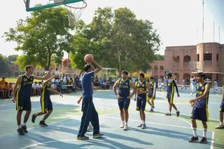 Big Crowd Sees Aitchison Senior Basketballers Too Strong for Cadet College Hasan Abdal